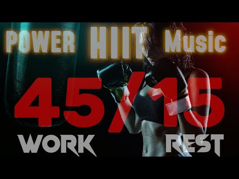 TABATA TIMER with POWER Music - 45 sec work/15 sec rest with beeps for 30 min workouts (incl. links)