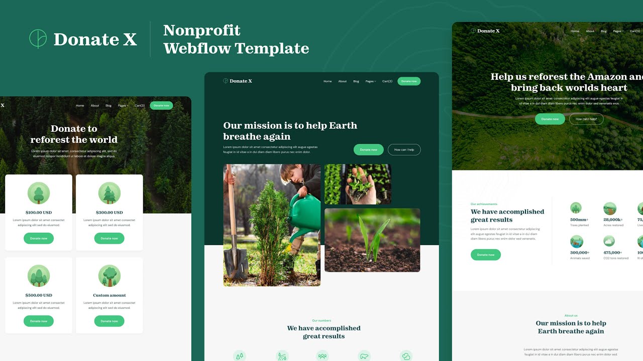 Donate X - Donation Webflow Template | BRIX Templates