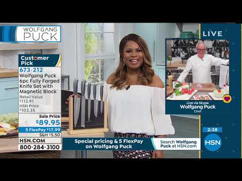 Wolfgang Puck 6piece Fully Forged Knife Set w/Magnetic S...