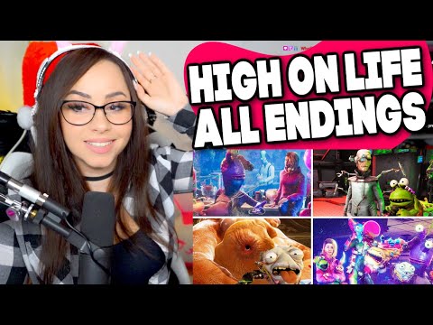 High On Life - ALL ENDINGS (All Guns Endings, Secret Ending & Credits Scene) | Bunnymon REACTS