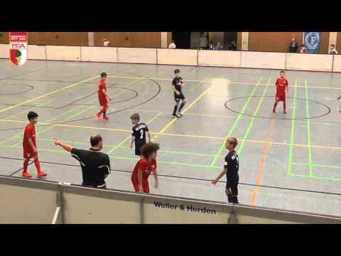 U11 FC Augsburg - RB Leipzig 2:0 SUPERCUP Aktion Fussballtag 16./17.01.2016