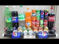 Rolling Coca Cola Fanta 7 Up Sprite Pepsi Can With Mentos Fun ASMR TECHS