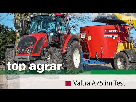 Valtra A75 with Alö GS3 front loader in the top agrar practical test