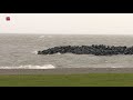 Stormachtig weer in Lelystad bij de Markerwaarddijk