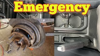 Guide to Adjusting your emergency brake Shoes.