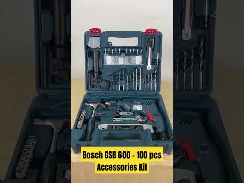Bosch GSB 600 RE Kit with 100 Accessories Powerful Impact Drill set for Home #bosch