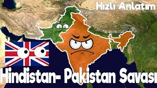 Hindistan - Pakistan Savaşları - Harita Üzerind