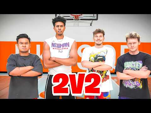 EPIC 2v2 2HYPE BASKETBALL *JAMES HITS MY FACE*