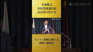 【ガソリン価格を抑える政府の補助金】小林鷹之 自民党政調会長 記者会見 生中継（2026年5月21日）【2026/5/21】
