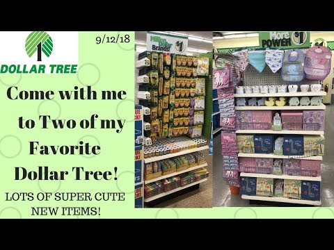 Come with me to Two of My Favorite Dollar Tree 🌳-9/12/18~Dollar Tree Walkthrough~Lots of NEW Items Video