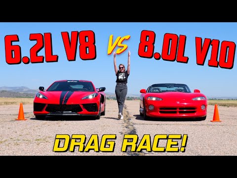 Old Takes On New: Dodge Viper vs Chevy Corvette Drag Race!
