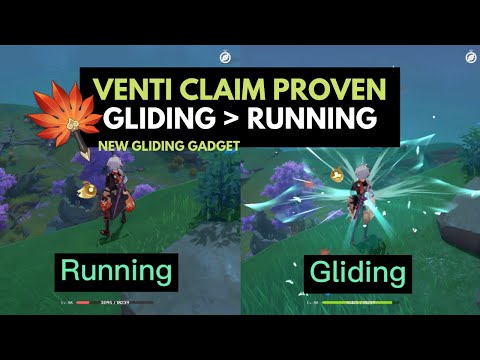 GLIDING IS PROVEN BETTER? Open-World Traversal | Red Feather Fan Inazuma Gadget