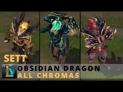 Obsidian Dragon Sett All Chromas - League of Legends