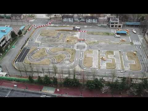 South Korea Driver's License Course Test Ariel Time-Lapse Video