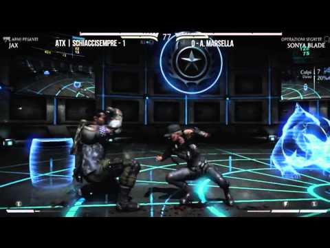 Feimitsu's Friends MKX Semifinals - aTx Schiaccisempre (Jax) vs Shin Thanatos (Kung Lao / Sonya)