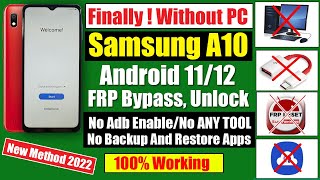 Samsung A10 FRP Bypass Android 11 Without PC | New Method 2022