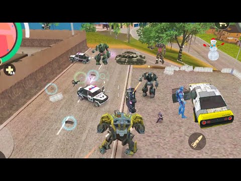 Rope Hero: Vice Town (BD 100 Assault Machine Destroy Everyone) Rope Hero Fight Near by Army Base