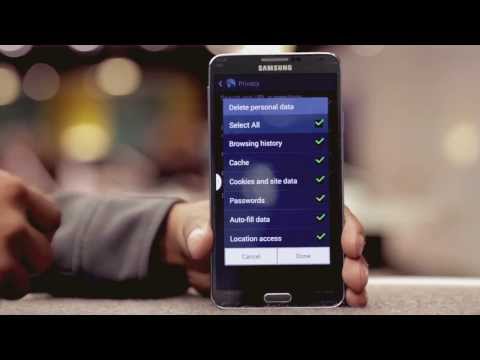 EE -- Samsung Galaxy Note 3 -- How do I clear cookies, cache and internet history?
