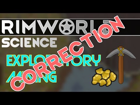 RimWorld Science CORRECTION!: Exploratory Mining — RimWorld Alpha 16 Mining SCIENCE!!!