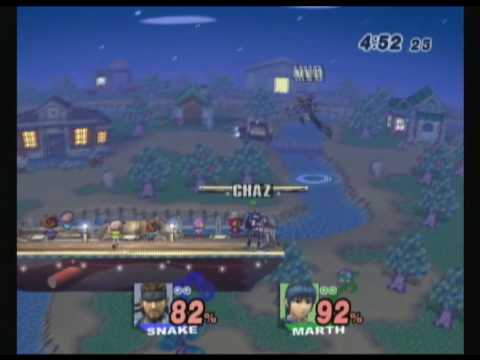 SSBB: Chaz (Marth) vs MVD (Snake) 1