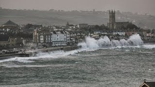 preview picture of video 'Penzance Storm - February 2014 (HD)'