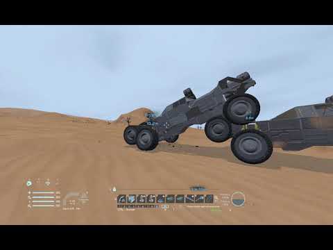 Space Engineers | 90m Drop Test (Independent suspension)