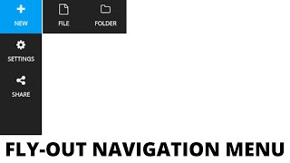 How to Create Fly-Out Side Navigation Menu using HTML &amp; CSS