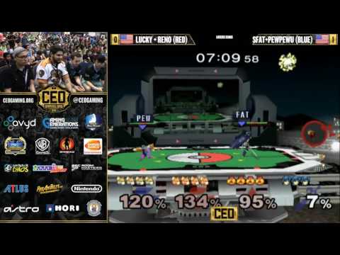 CEO2016 - Selfless | Lucky + Reno vs. CLG.SFAT + CLG.PewPewU - Melee Doubles LSF