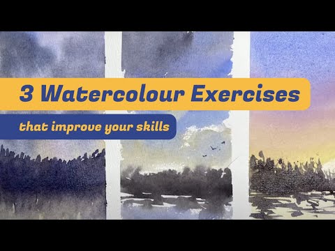 3 Watercolor exercises for beginners - improve your watercolour technique