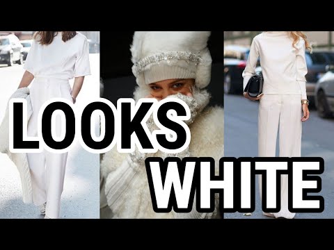 LOOKS y OUTFITS de OTOÑO INVIERNO en COLOR BLANCO /COMBINACIONES de ROPA MODERNA de OTOÑO INVIERNO