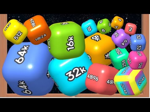 Merge Cube 2048 3D - ASMR Gameplay (Cubes Math, Level Up NumberBlocks Jelly Balls) Part 02