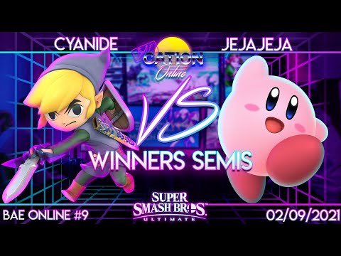 Baecation Online #9 - SSBU Singles - LSG | Cyanide (Toon Link) vs. Jejajeja (Kirby) - Winners Semis