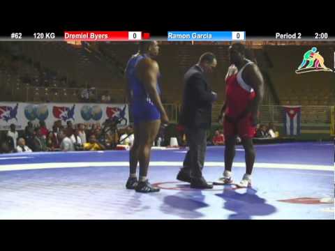 2012 Pan Am: 120 KG GR Semifinal: Dremiel Byers (USA) vs. Ramon Garcia (DOM)