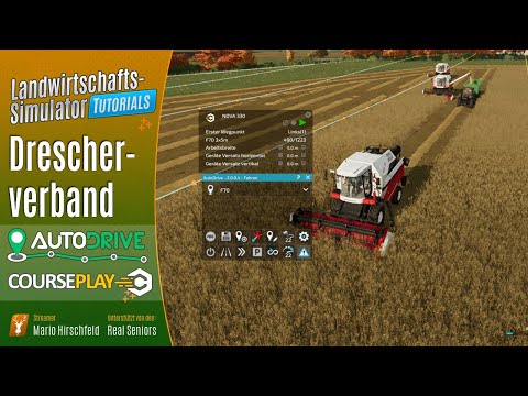 LS22 Tutorials: 🚜 Drescher im Fahrzeugverband mit CoursePlay - Für Einsteiger