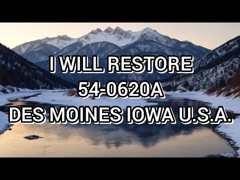 I WILL RESTORE (54-0620A)