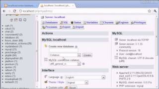 Beginner PHP Tutorial - 110 - phpMyAdmin Part 1
