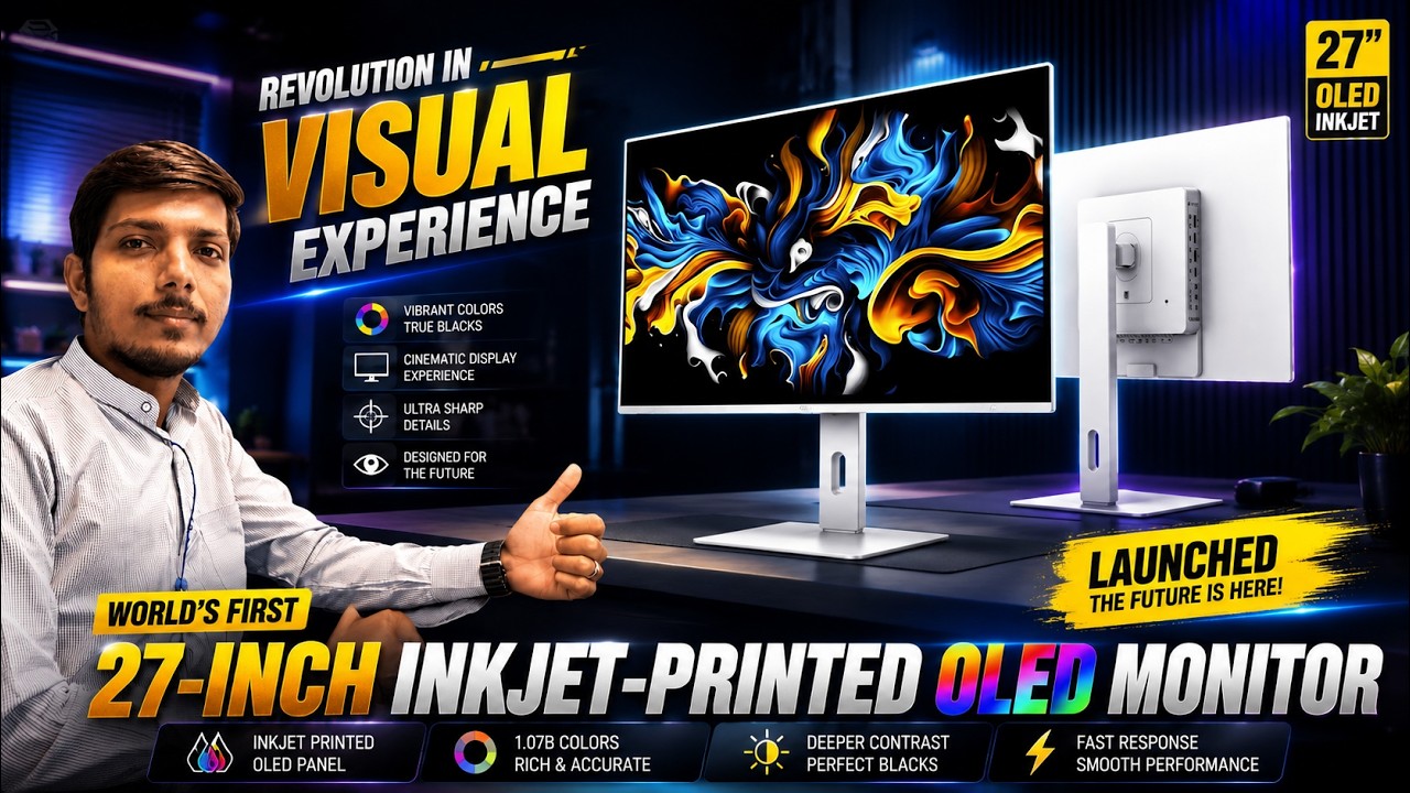 MSI PRO MAX OLED 271UPJW12 4K 120 Hz Inkjet Printed OLED Monitor Launched - Explained All Details