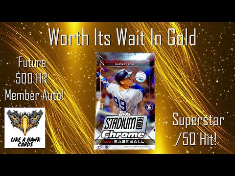 2021 Topps Stadium Club Chrome Hobby Box - /50 Insert Hit!  Future 500 HR  Member Refractor Auto!