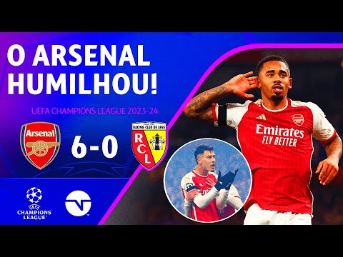 Gols e lances de Arsenal x Lens