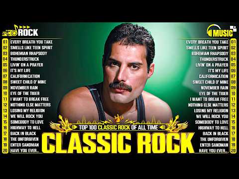Top 500 Classic Rock Songs 70s 80s 90s ⚡ Queen, Guns N' Roses, Metallica, AC/DC, Aerosmith, Bon Jovi