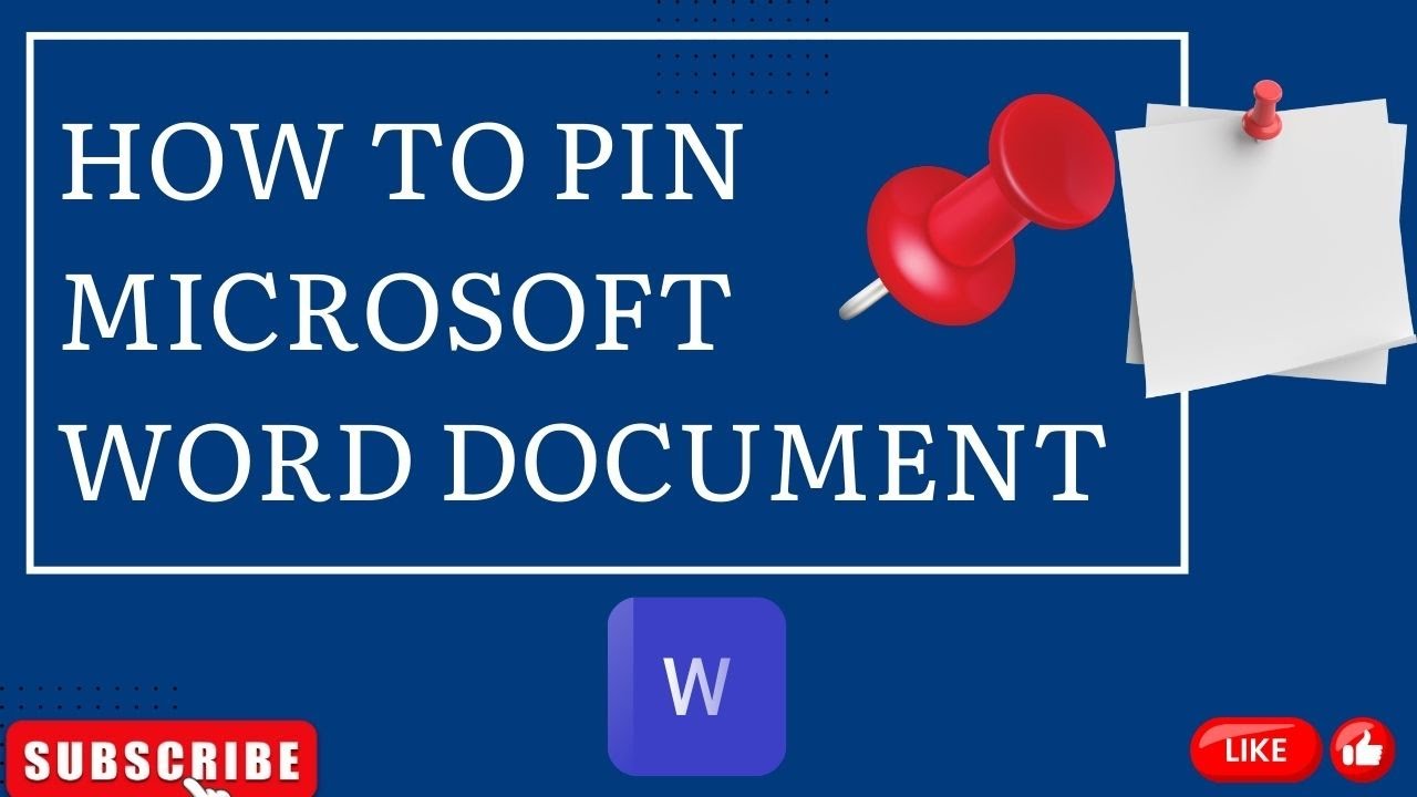 How To Pin Microsoft Word Document