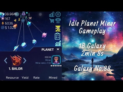 [Idle Planet Miner] 1B Galaxy Speedrun in 2:08 (Galaxy No.88)