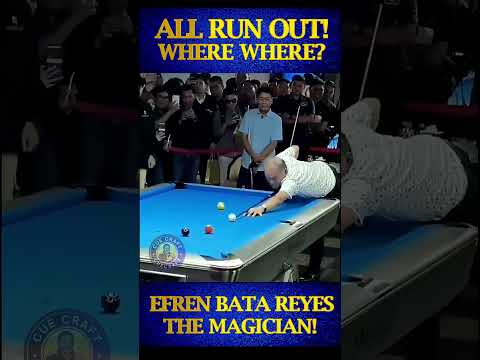 The Magician Does It Again: Efren Reyes Perfect Run #billiards #poolmagic #shorts