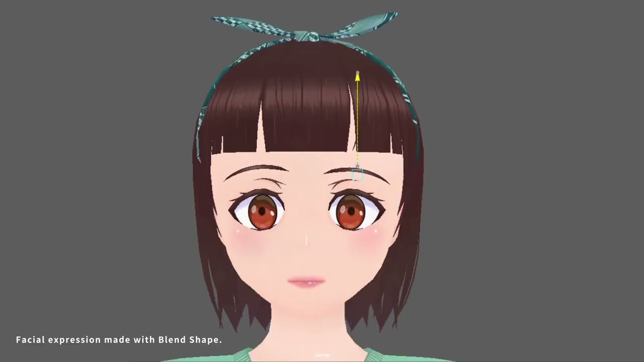 Clothes switchable anime girl 3D Model