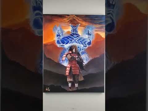 Uchiha Madara Semi-Realistic Oil Painting😏 #shorts #madarauchiha