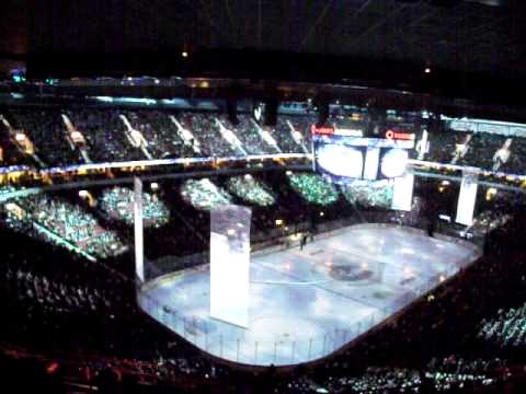 Abertura jogo Canucks x Sharks em 21.01.2012