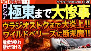 【崩壊確定!!】🔥極東・ウラジオストクまで大惨事!!ワイルドベリーズに断末魔!!【ウクライナ戦況Live】EC大手が炎上中！1600キロの奥地、さらに極東倉庫まで焼失！ロシア全土が火だるまに