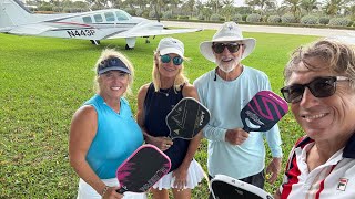 Captain Rick and First officer, Leanne fly us to Ocean Reef for a game of pickle ball ￼