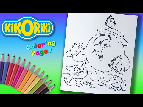Kikoriki Coloring Book For Kids  Barry bear Coloring pages For Children  GoGoRiki Coloring