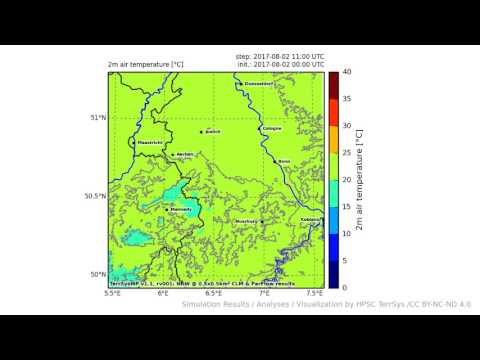 TerrSysMP monitoring run 2017-08-02 - 2m air temperature - NRW (24h)